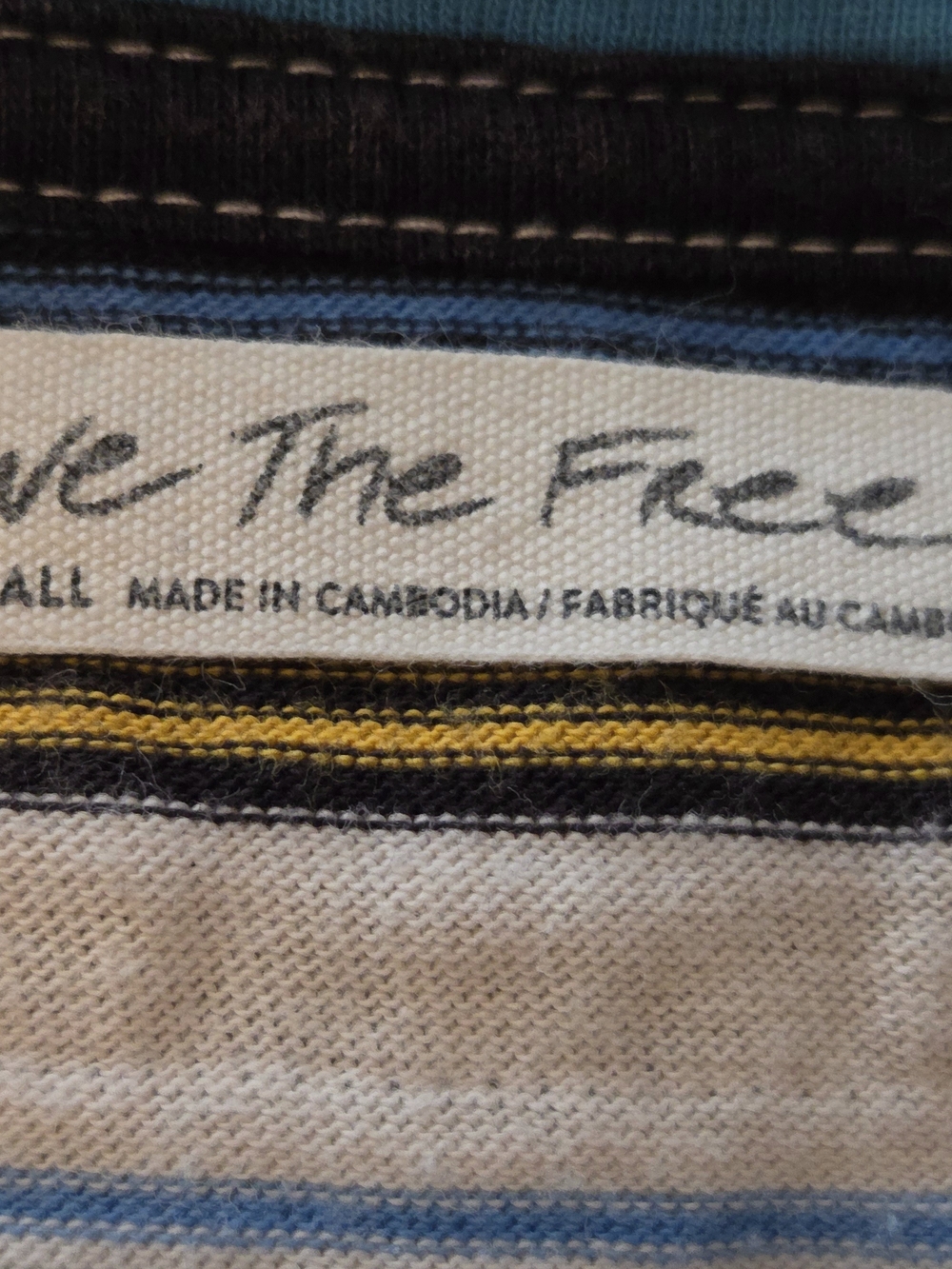 We The Free scoop neck striped shirt